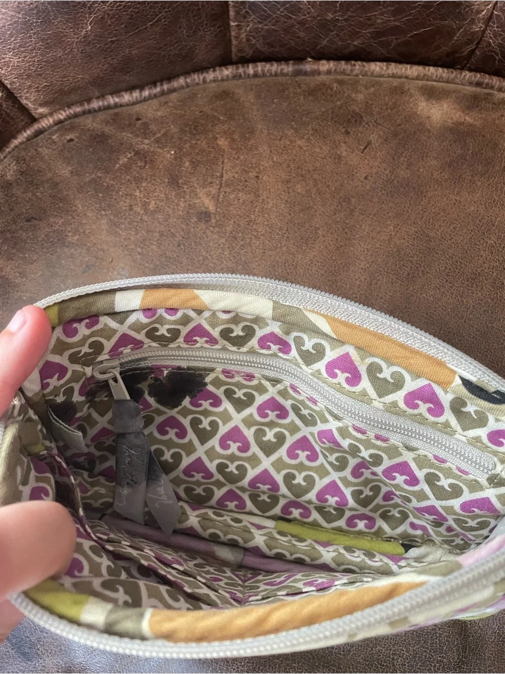 Vera Bradley Quilted Floral Wristlet Wallet - Pink & Green